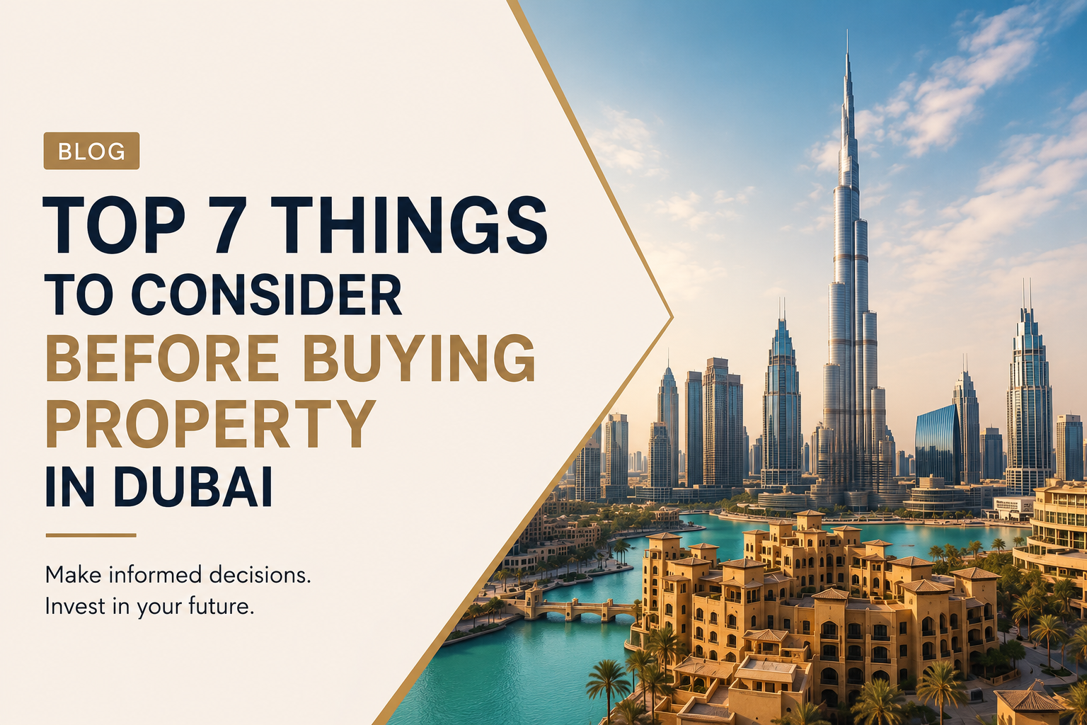 Top 7 Things to Consider Before Buying Property in Dubai